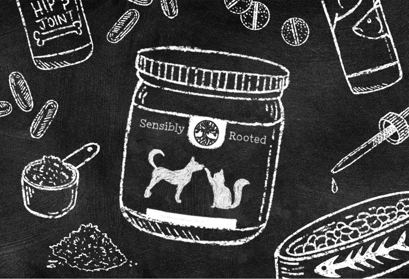 illustration of Sensibly Rooted product packaging